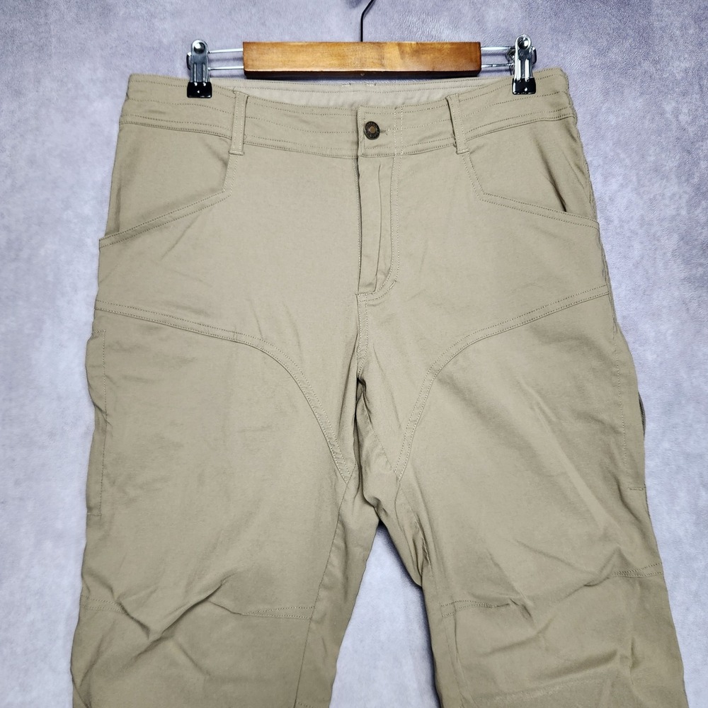 13th Heaven Co Mens Tan Tactical Hiking Pants Stretch 32x32 Articulated Knee